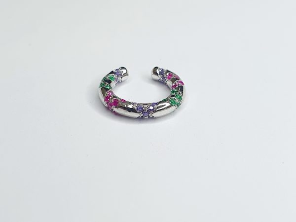 Piercing Fake Colorido Prata - Image 2