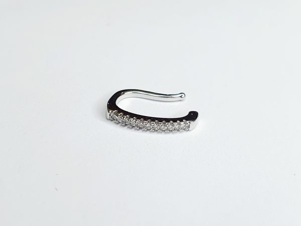 Piercing Fake Retangular Prata - Image 2
