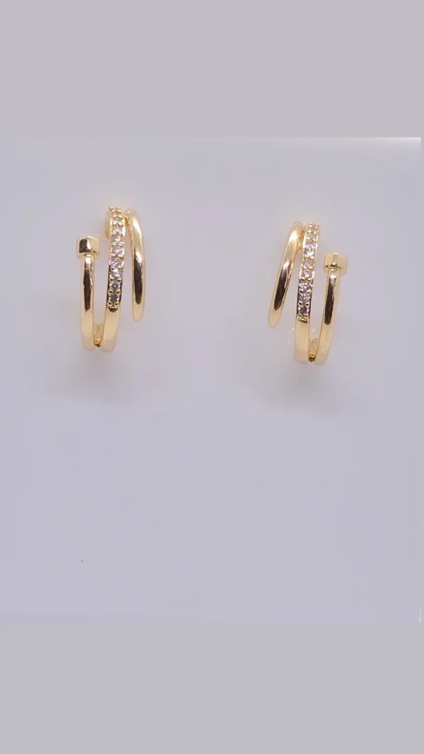 Argola Prego com Zircônias