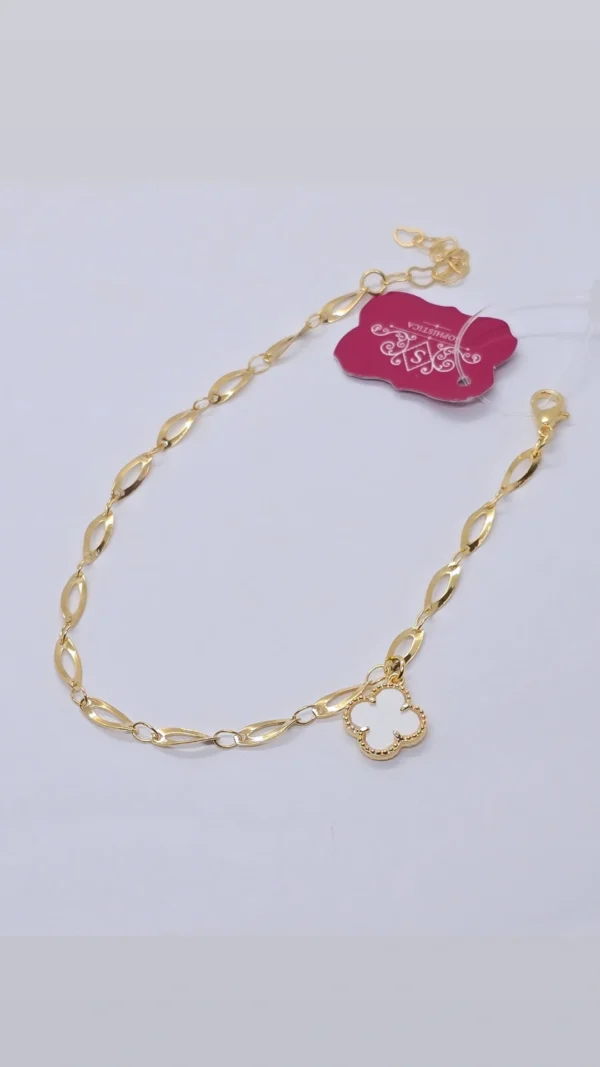 Pulseira Trevo Branco